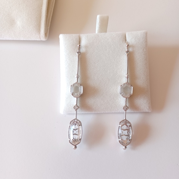 Kendra Scott Silver Bracelet & Earrings - Picture 12 of 13